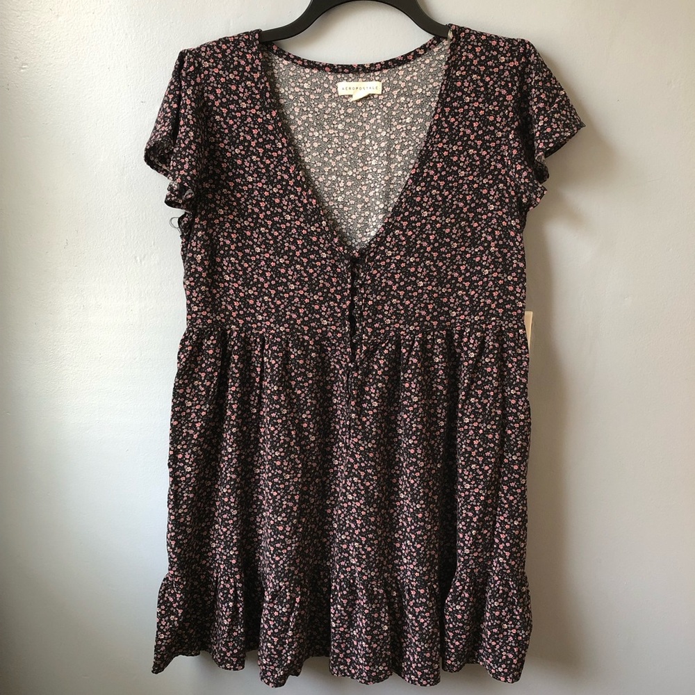 Aeropostale V-neck Floral Mini dress size Large